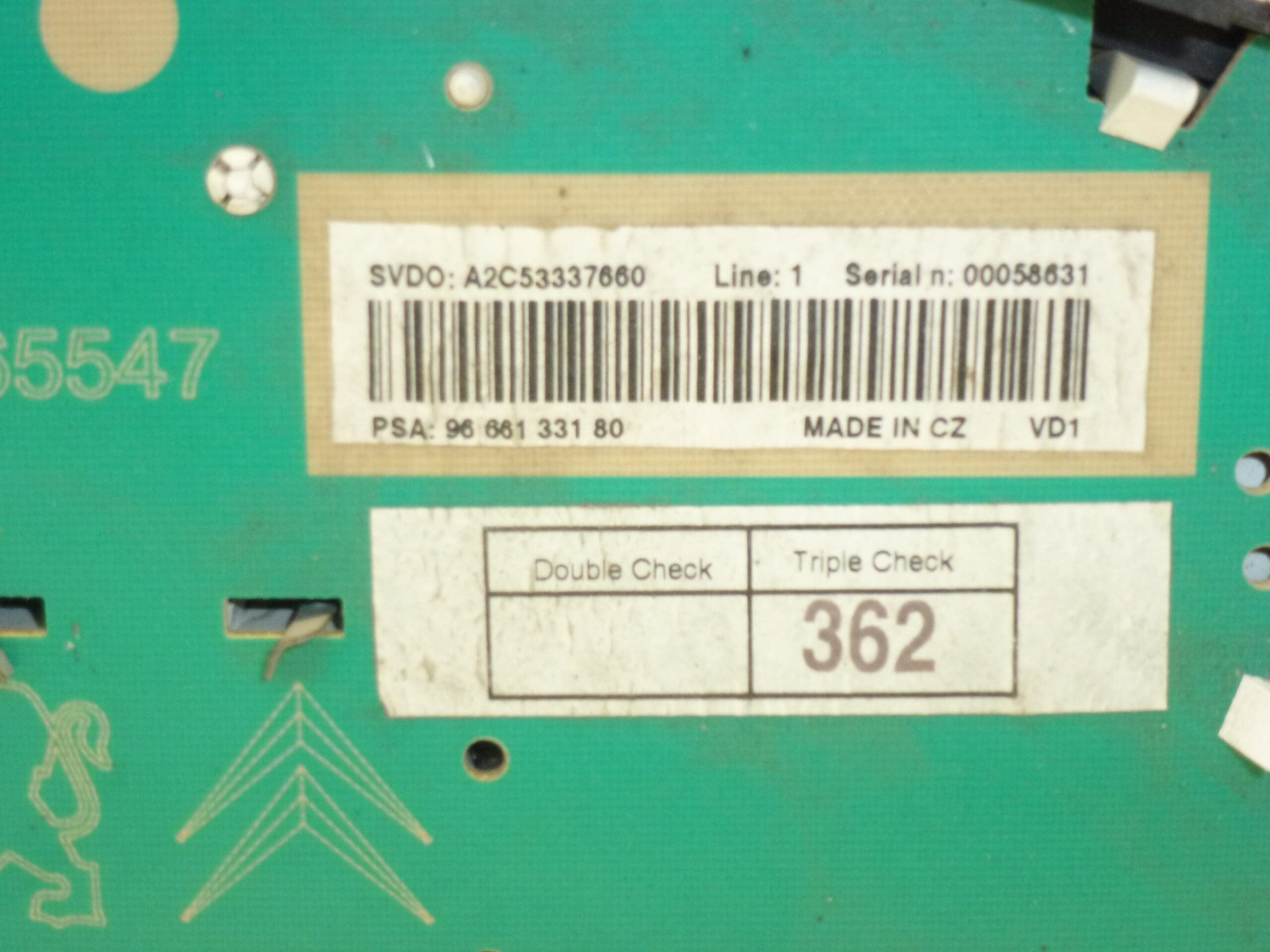 Speedometer Peugeot 207 9666133180 6103EC