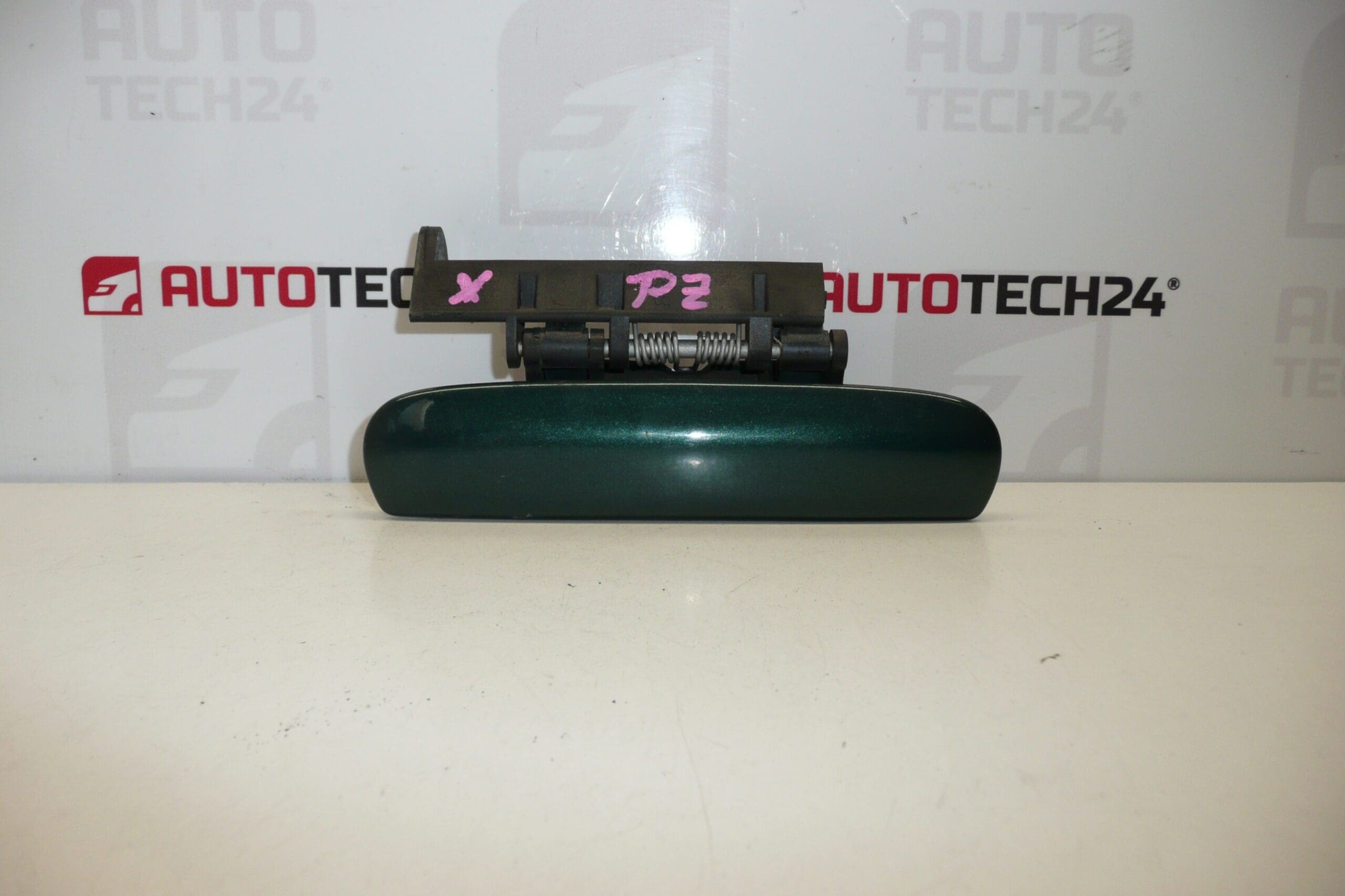 Right rear door handle Citroën Xsara green metallic 9101N5