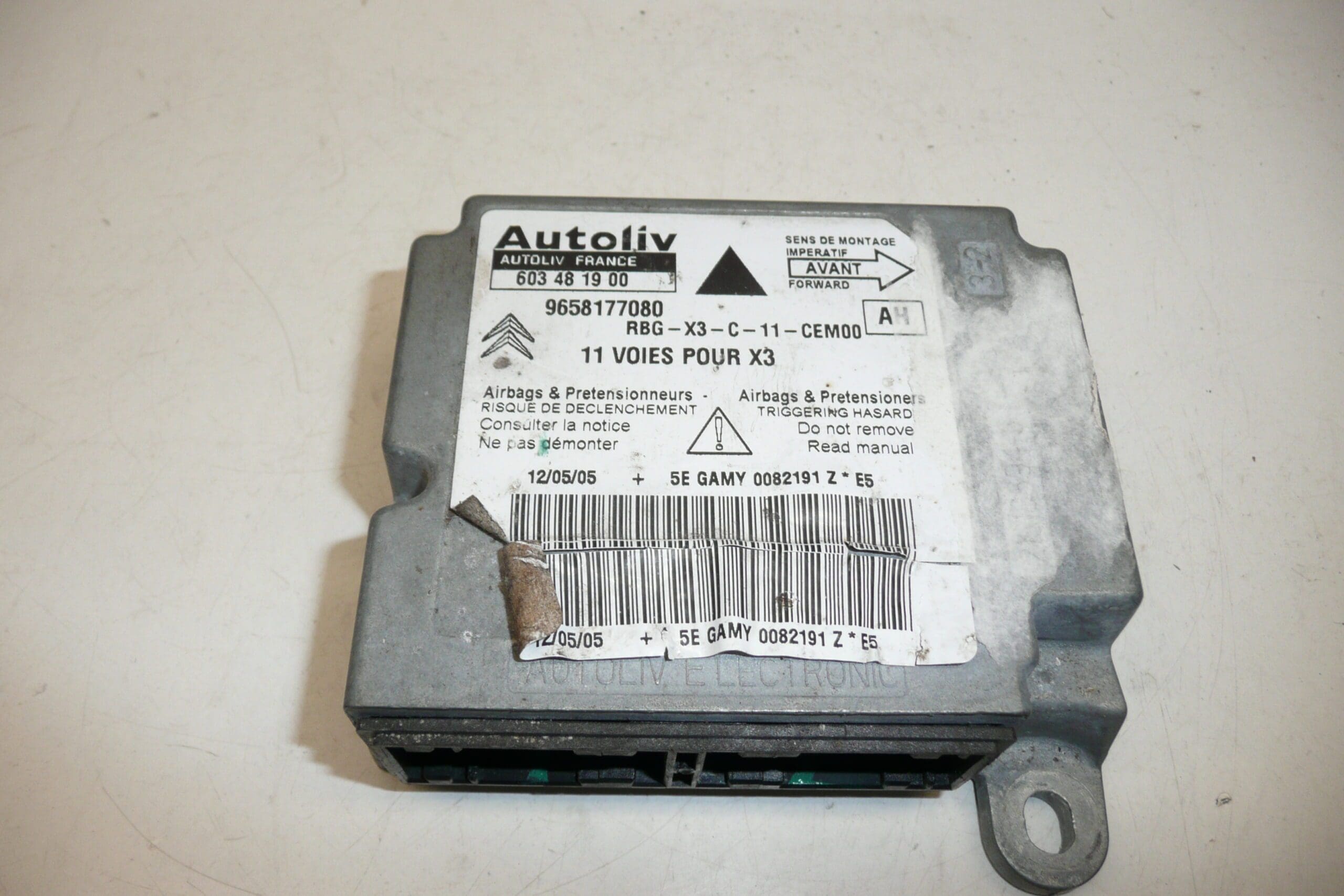 Airbag unit Citroën C5 II 9658177080