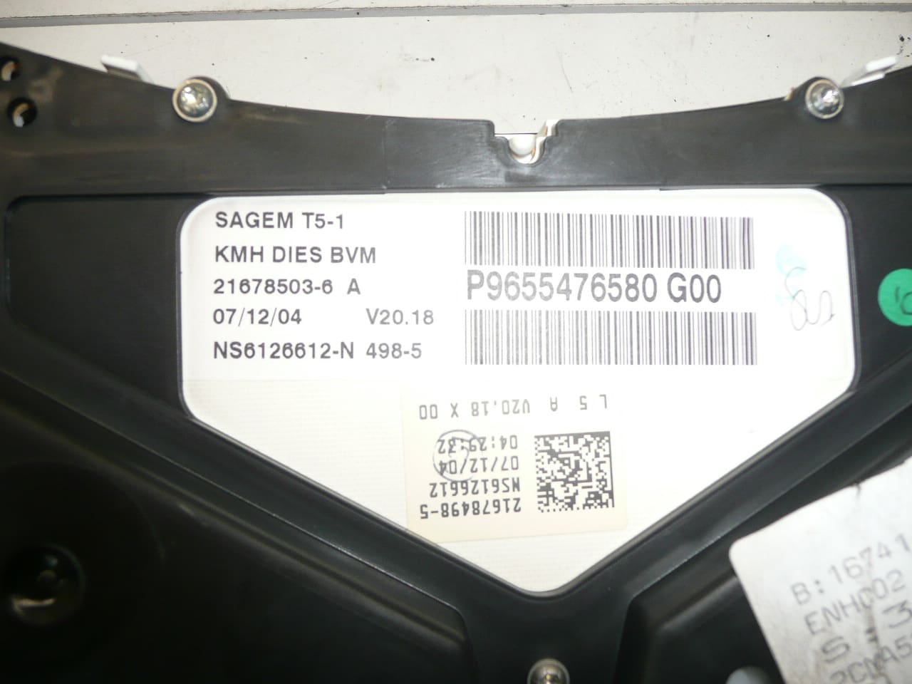 Mileage Peugeot 307 198tis km 9655476580 G00