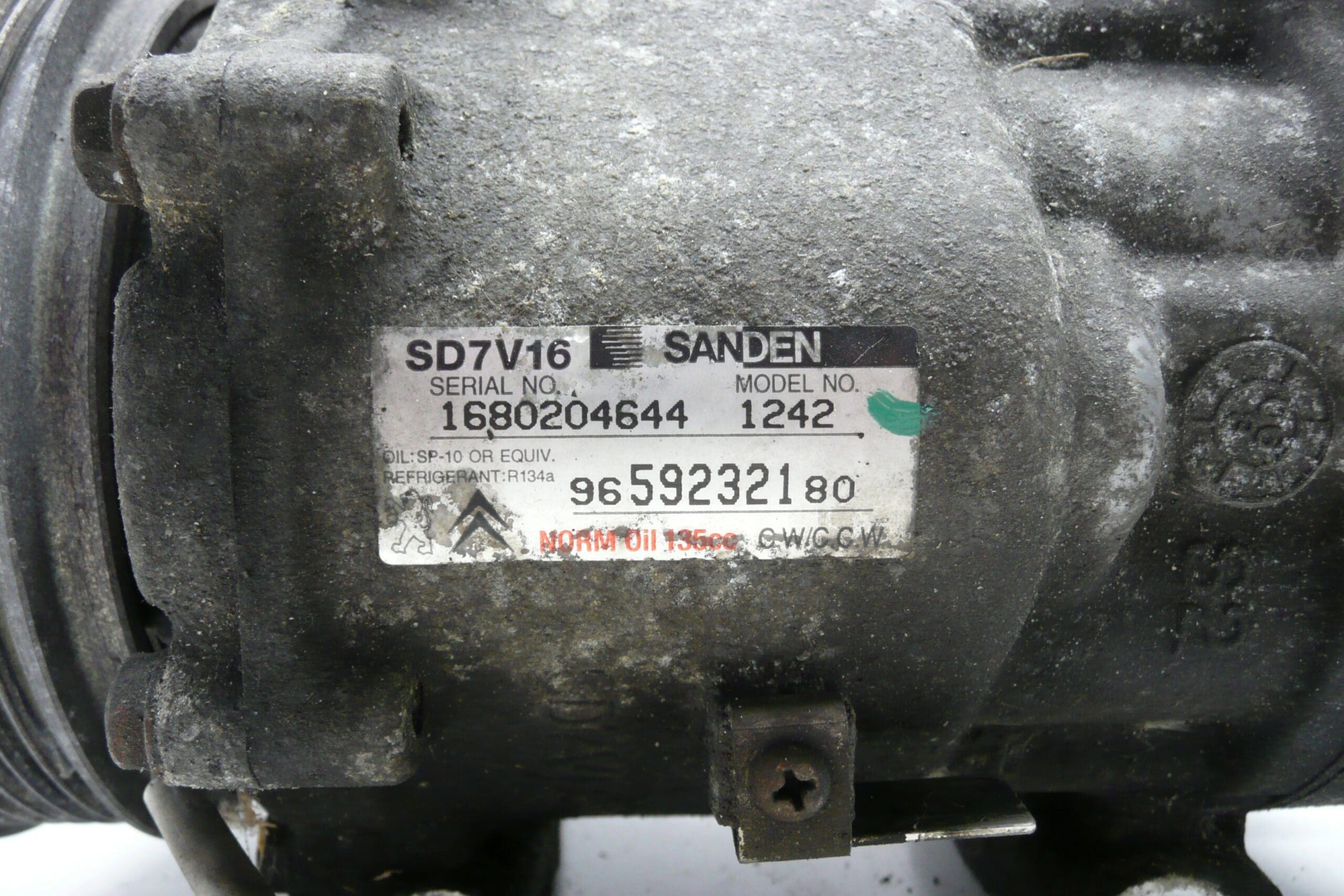 Air Conditioning Compressor Sanden SD7V16 1242 9659232180 - Image 2