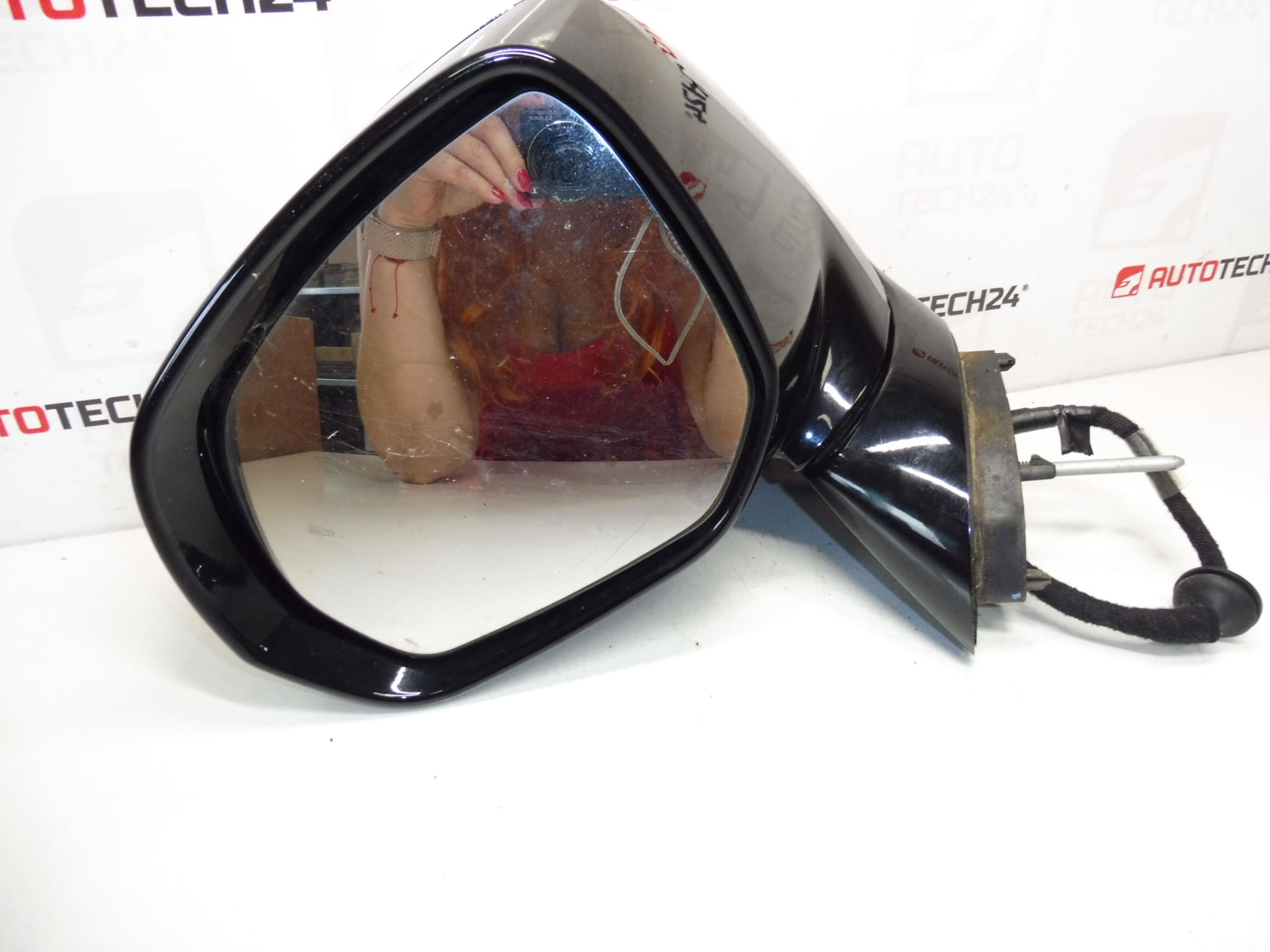 Left chrome side mirror for Citroën C3 Picasso (part no. 1609347480) - Image 2